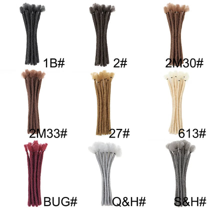 Dreadlocks sintéticos feitos à mão, 8 unidades, 10 fios, estilo hip-hop, tranças, extensão de cabelo, crochê, para homens e mulheres