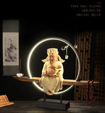 New Chinese Style Zen Ornaments for Entrance Living Room Office God of Wealth Buddha Statue Reflux Incense Decoration