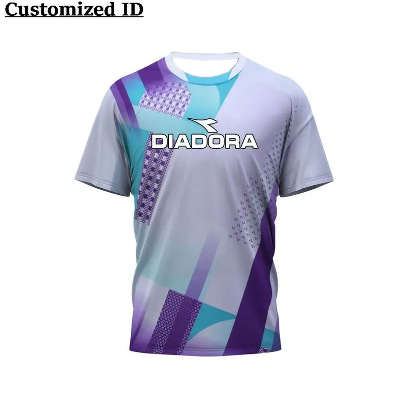 Hot Selling Fitness Short Sleeve DIADORA Badminton Sport Clothes T-shirt Comfortable Breathable Sweat Absorption Cycling Clothes