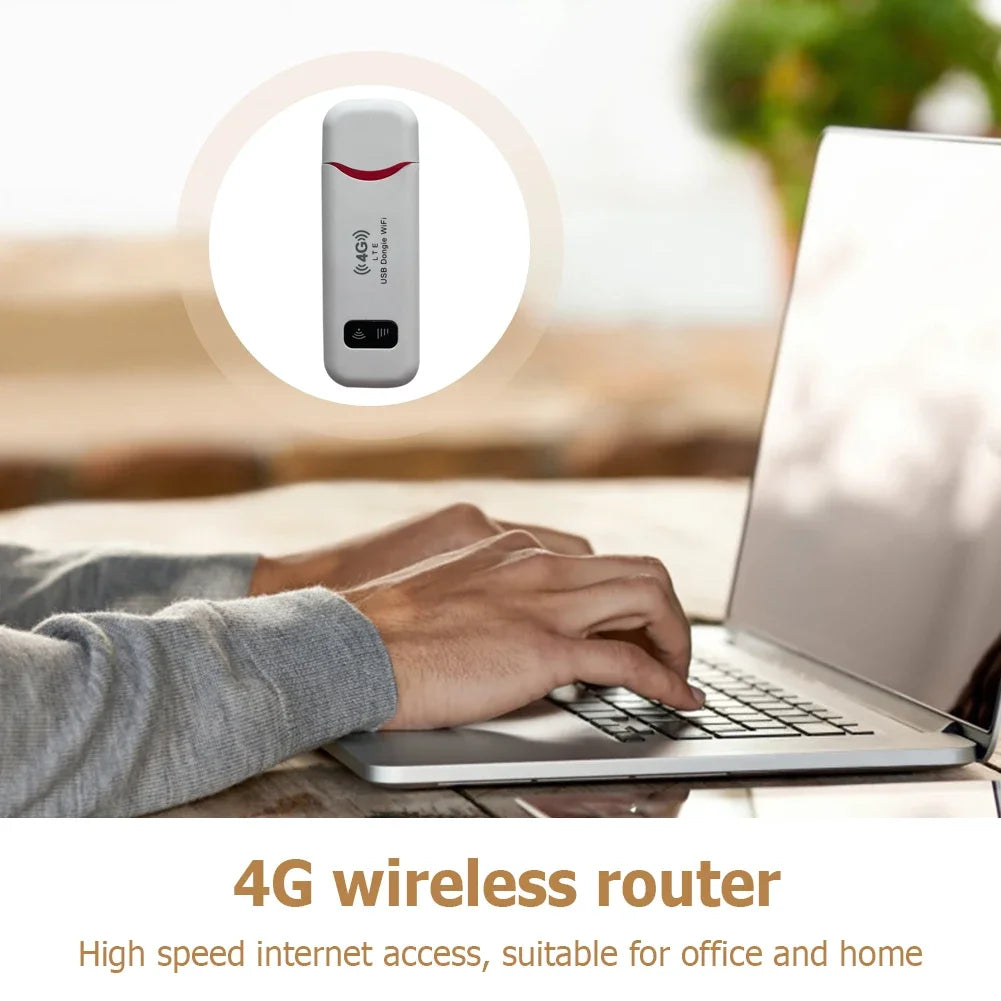 Dongle USB inalámbrico 4G LTE, banda ancha móvil de 150 Mbps, módem, tarjeta SIM 4G, enrutador inalámbrico, adaptador WiFi inalámbrico para casa y oficina.