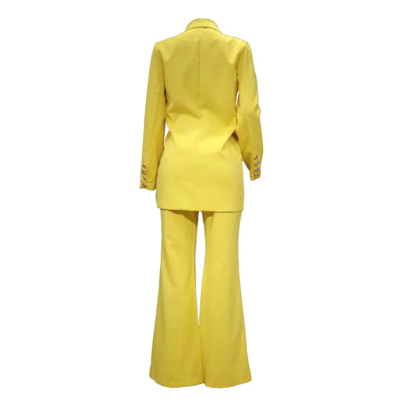 Women's Clothing 2023 Autumn New Solid Color Casual Suit Wide-leg Pants Suit Two-piece Suit Ensemble Femme 2 Pièces été