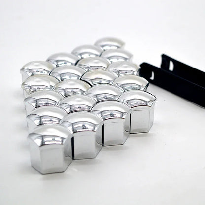 20 Pcs Car Wheel Nut Caps 17mm/19mm/21mm Auto Hub Screw Cover Black Plastic Anti Dust Car Wheel Nut Bolt Covers Tire Accessories