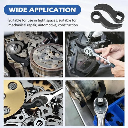 2Pcs Car Angle Type Half Axle Disassembly Tool Drive Pry bar Adapter Bar Fits1/2 Ratchet for Disassembling Axles Repair Tool
