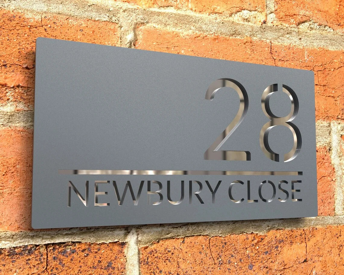 Custom Laser Cut 28/40/45cm Acrylic Modern 3D Floating House Number Sign Outdoor Street Name Waterproof Plate Matte Black White