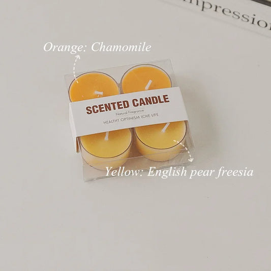 4pcs Handmade Tea Light Scented Candle Aromatherapy Soy Wax Candles Wedding Birthday Candle Party Home Decoration Photo Props