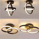 Modern LED Ceiling Light 2 Rings Creative Design Ceiling Lamp Indoor Lighting Fixtures Hallway Balcony Aisle Office Light