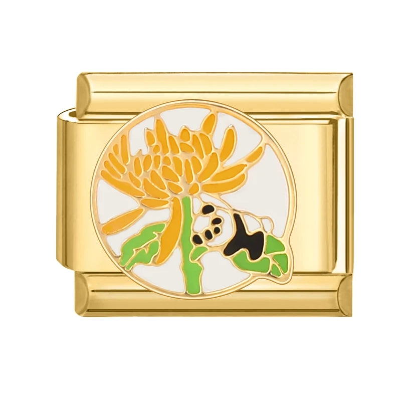 FUNIQUE-Aço Inoxidável Ouro Charme Links, Borboleta, Café, Vela, Barco, Italiano, Fits 9 milímetros Pulseira, Fazer Jóias, DIY
