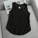 Camiseta de tirantes de verano de secado rápido, de malla fina, sin espalda, holgada, informal, versátil, para yoga, deportes, fitness, correr. 