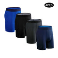 4pcs long boxers for men underwear plus size Men's panties sexy long leg underpants cotton Mens boxer shorts fashion male Trunk