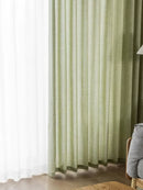 Spring and summer Japanese matcha, green cotton and linen curtains sheer curtains, opaque curtains, luxurious linen for bedrooms