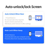 EforLink Computer Touchless ScreenLock, Automatic Locking, UWB High-Precision Ranging, USB Security Key, Windows Security Key