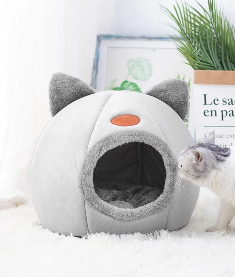 New Deep Sleep Comfort In Winter Cat Bed Little Mat Basket Small Dog House Products Pets Tent Cozy Cave Nest Indoor Cat Bed