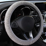 Universal 37-39cm Pink Steering Wheel Cover Warm Plush Steering Wheel Cover For Winter Anti-slip Car Accessories Interior Parts
