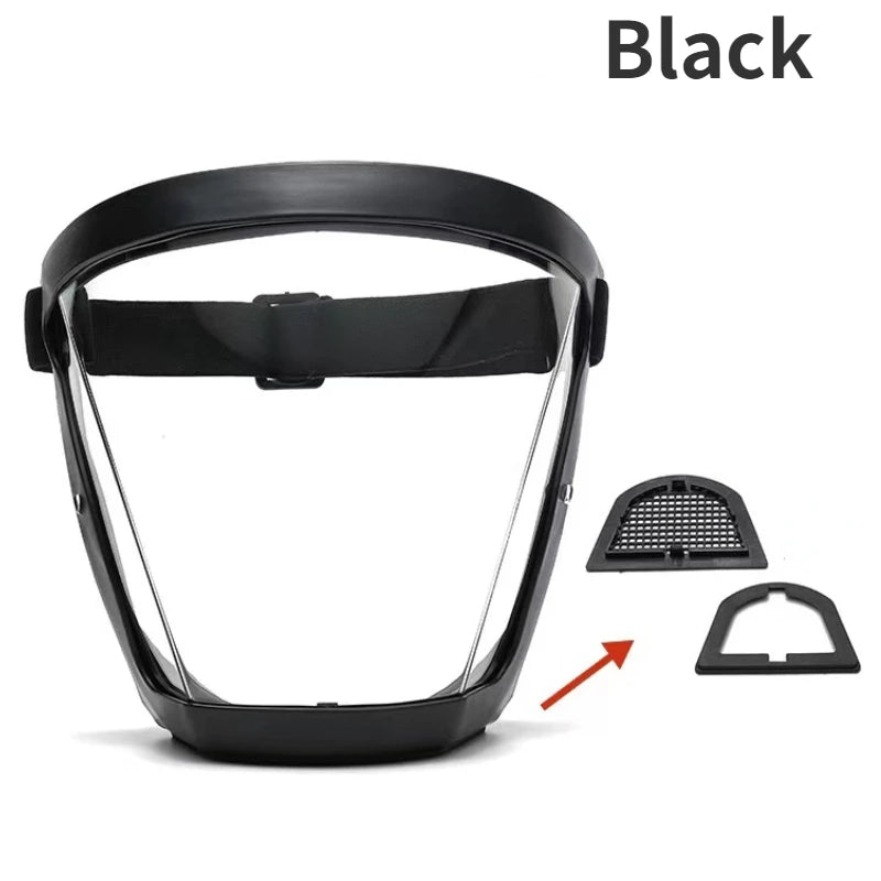 Protector facial transparente para cocina, protección para la cara, antivaho, a prueba de salpicaduras de aceite, para el hogar