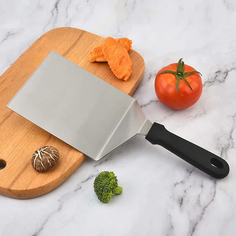 Kitchen Stainless Steel Scraper Cooking Spatula Barbecue Spatula Plate Barbecue Spatula Hamburger Spatula Cooking Utensils