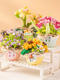 DIY Flower Vase Succulent Cactus Snow Lotus Potting Plants Gardens Building Blocks Model MINI Bricks Kids Sets Kits Toys