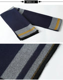 Designer Brand Plaid Men's Cashmere Scarf Winter Warm Scarves Shawls Casual Business Long Wraps Pashmina Christmas Gift for Man