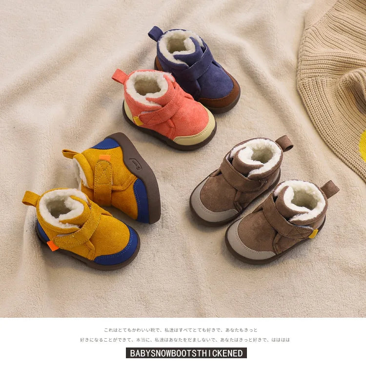 Girl Boot Baby Snow Boot Winter Baby Soft Sole Walking Shoe Child Plush Cotton Shoe Anti-Slip Warm Kid Shoe Kid Boot Boy Botines