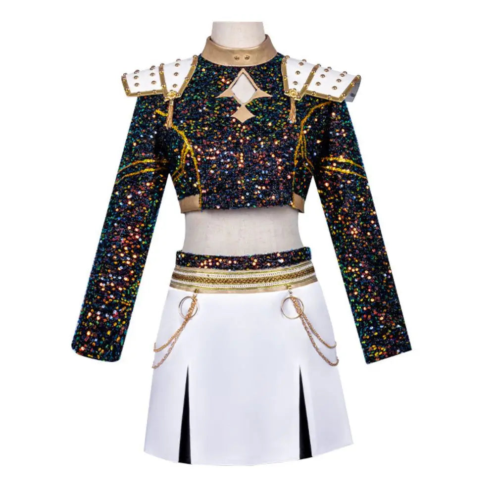 Kids Girls Rummi Devil Hunters Zoeyy Miraa Cosplay Costume for Children Idol Roleplay Outfits Halloween Carnival Suit