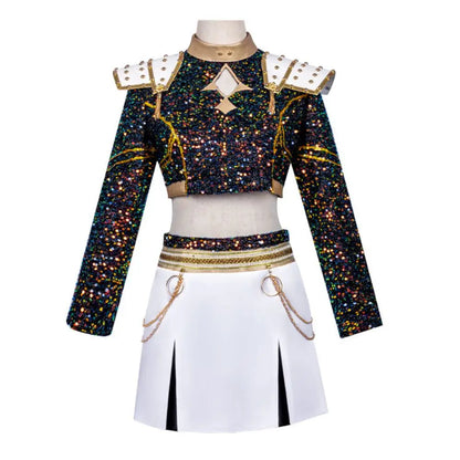 Kids Girls Rummi Devil Hunters Zoeyy Miraa Cosplay Fantasia Costume for Children Idol Roleplay Outfits Halloween Carnival Suit