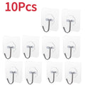Transparent Self Adhesive Wall Hooks Heavy Duty Multi-Purpose Wall Hook Key Holder Towel Holder For Kitchen Bathroom Accessories