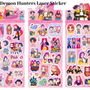 KPOP Demon Hunters Guka Devil Men's Group Anime Laser Cut Sticker for Office Stationery And School Supplies Decoration