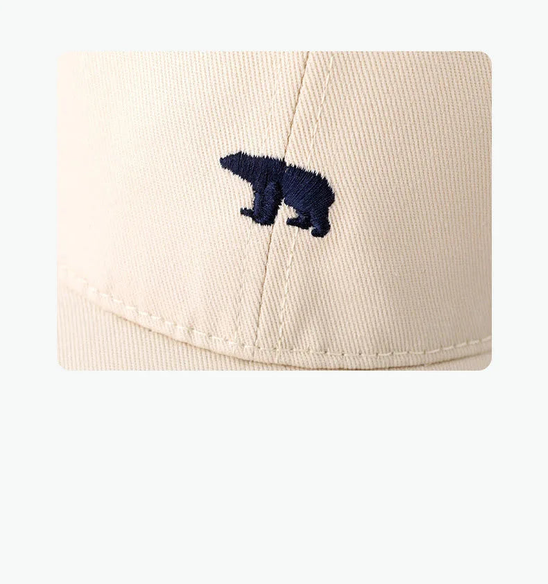 Stylish Bear Embroidered Baseball Cap Sun Protective Breathable Adjustable Ideal Casual Hat Men Women Unisex Baseball Cap