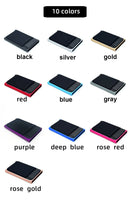 YUECIMIE Cartera delgada de aluminio con bolsillo trasero elástico, tarjetero para identificación, mini billetera RFID, estuche automático emergente para tarjetas bancarias.