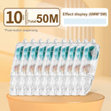12Pcs/Set Transparent Dot Dispensing Double-sided Tape Replaceable Refills Handbook Dot Glue Stationery School Office Supplies