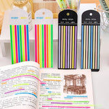 160 unidades de cintas adhesivas transparentes para resaltar, extraíbles, Morandi Neon, notas adhesivas transparentes, útiles escolares y de oficina.