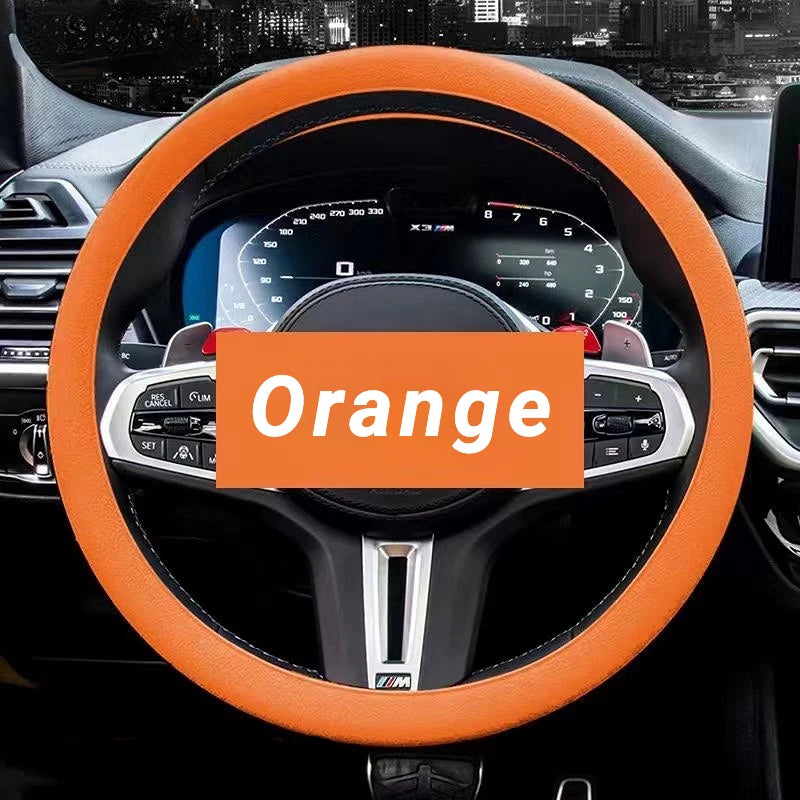 Anti-Slip Silicone Steering Wheel Cover - Universal Fit, Soft & Odorless Fits 14''/15'' Wheels, Durable & All-Season