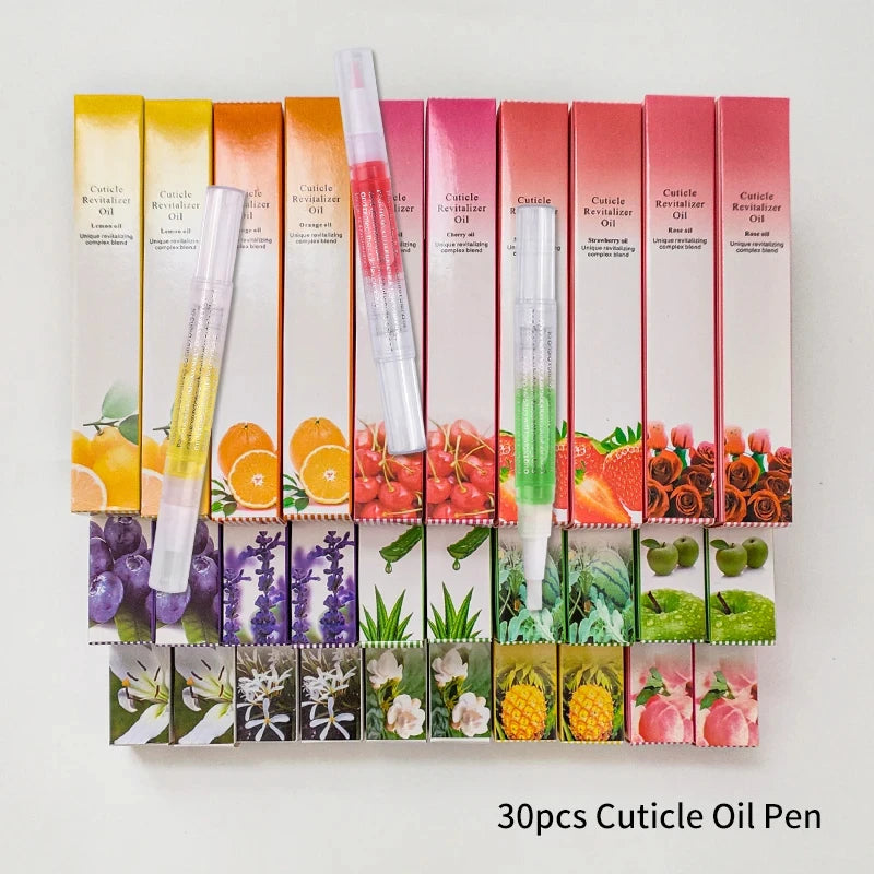 Nail Care Nutrition Oil Pen, Manicure Treatment, Cuticle Strengthening Product Set, Hand Repair, 30pcs 