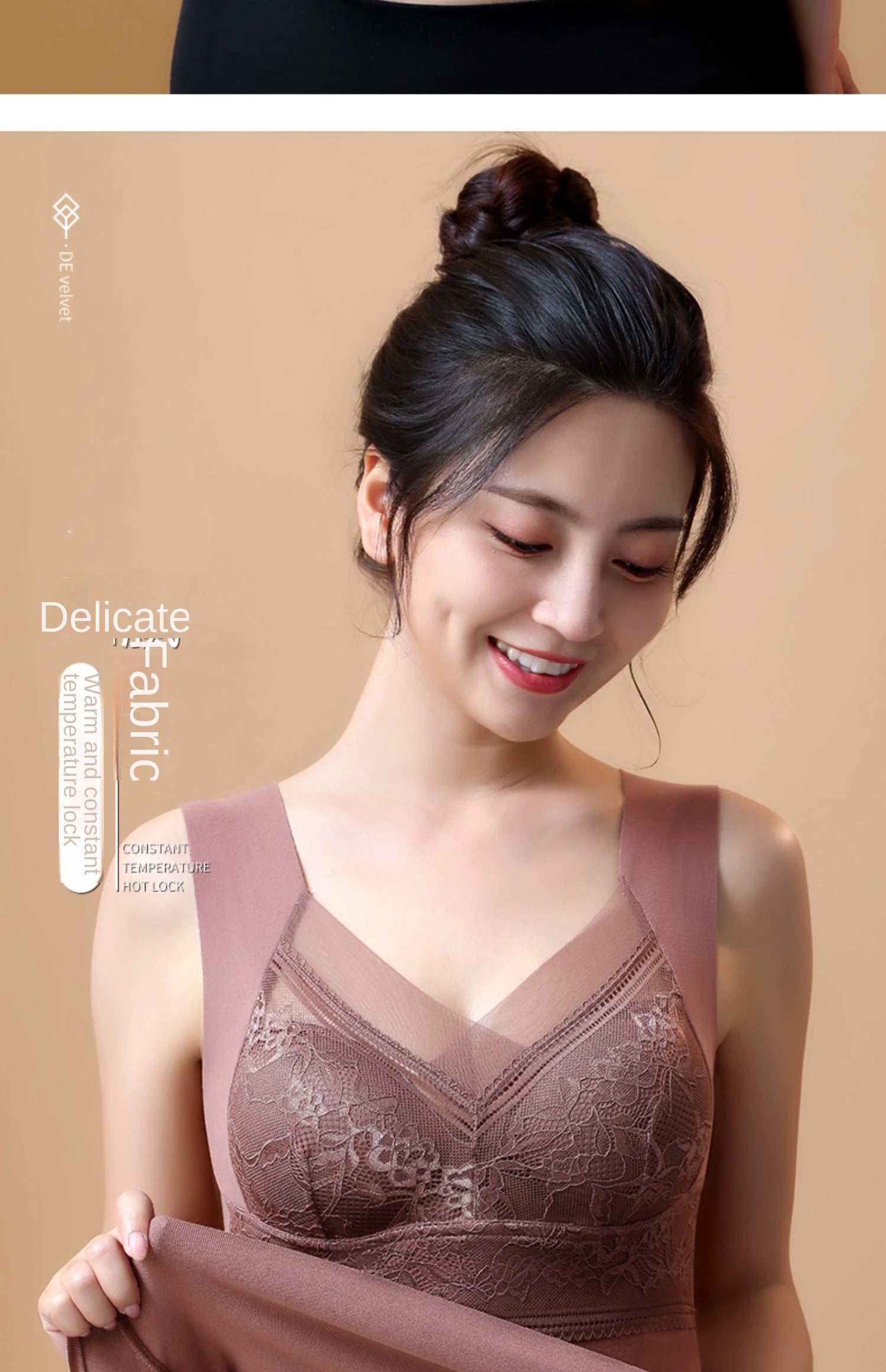 Women Winter Velvet Padded Vest Thermal Underwear Camisole Warm Sling Vest Tops 2-in-1 Built-in Bra Undershirt Intimate