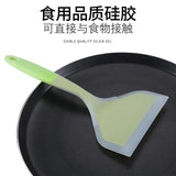 Espátula para freír de boca ancha de silicona transparente de dos colores, espátula de cocina de Jade translúcido, utensilios de cocina, espátula de silicona