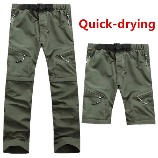 Pantalones de senderismo para hombre, de verano, de secado rápido, para exteriores, impermeables, transpirables, tácticos, para viajes, acampada, trekking, pantalones cortos