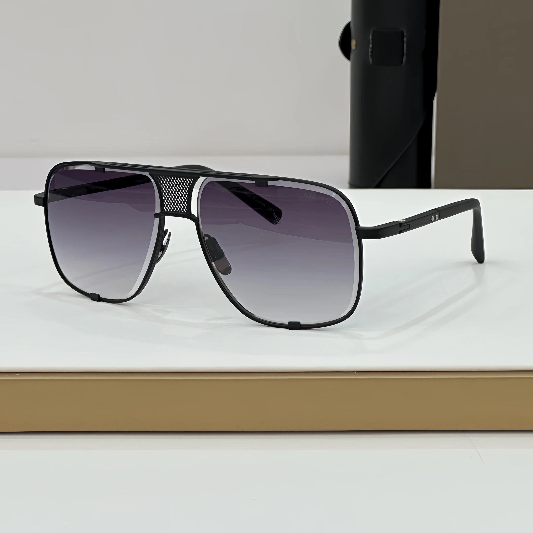 ADITA MACH FIVE DRX-2087 SIZE 64-14-127 Top High Quality Sunglasses for Men Titanium Style Fashion Design Sunglasses for Women