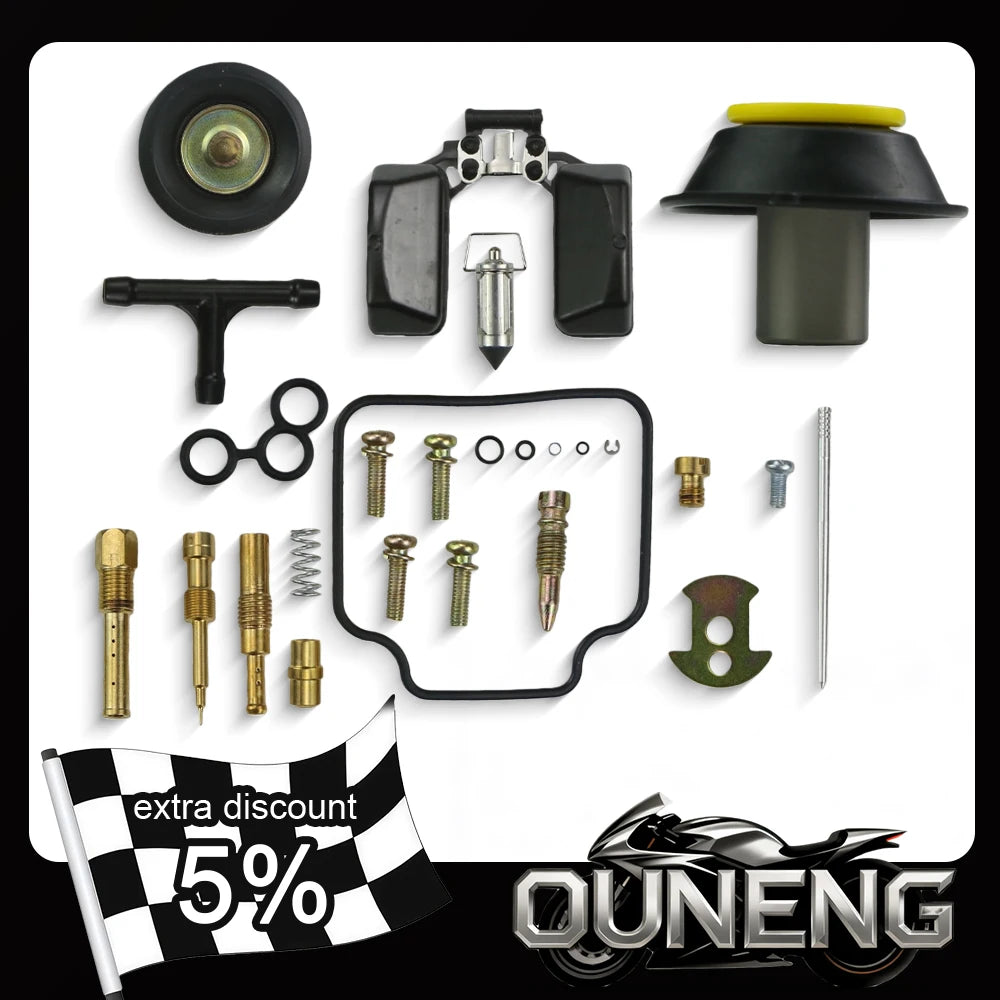 For GY6 125 150cc PD24J Motorcycle Carburetor Repair Kit With Plunger Diaphragm Needle Valve Gasket Air Screw ATV Kart Scooter