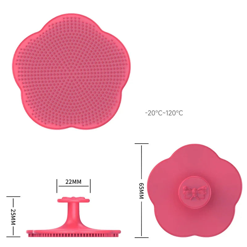 2pcs Set Infant Silicon Head Massager Fetal Head Fat Comb Toddler Bathing Soft Comb Newborn Hair Cleaning Baby Care Accessories