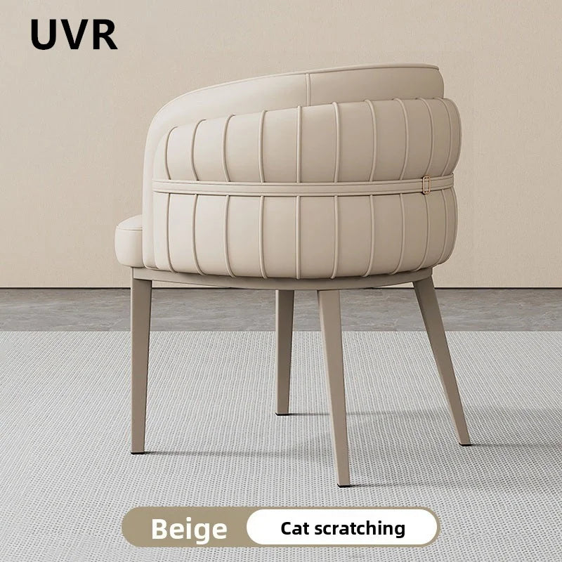 UVR Light Luxury Dining Chair Household Makeup Chair Modern Simple Hotel Negotiation Receiving Chair Restaurant Chair Furniture