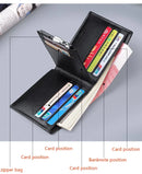 Men's Slim Wallet Genuine Leather Mini Purse Casual Design Bifold Wallet Brand Short Slim Wallet WILLIAMPOLO Luxury brand