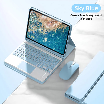 For iPad 5th Gen 2017 6th Gen 2018 9.7inch Case, Bluetooth keyboard case for iPad Air 1st 2nd Pro 9.7inch
