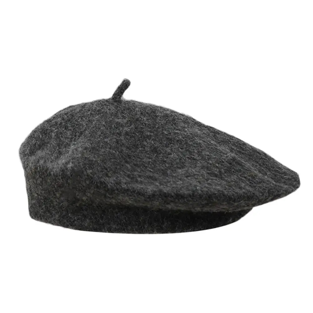 Fashion Warm Winter Wool Berets Hat Retro Solid Color French Artist Hat All Matched Elegant Plain Cap Lady