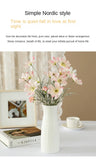 4066 Simple Plastic Vase Silver Willow Hydroponic Flowers Artificial Flower Vase Desktop Living Room Decoration Ornaments