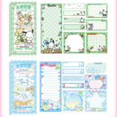 Cute Cartoon Sticky Notes Set 9 Designs 180 Sheets Foldable Memo Pads for Office School Journaling and Desk Organization
