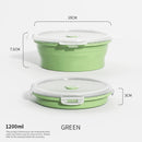 Collapsible Food Storage Containers Silicone Lunch Box with Lid Food Bowls Kitchen Stackable Lunch Box for Pantry Freezer Safe