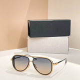 Original Factory For DIYTA DT DTS188-A With Brand Box Trendy Silver Alloy Frame Gradient Driving Anti-Glare Men Women Sunglasses