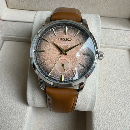 SEIKO Exquisite Dial Men's Watch Quartz Movement Creative Four Needle Dial High Quality Comfortable Fine Leather Multifunctional