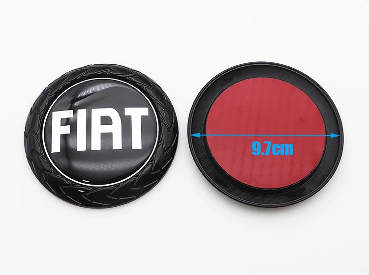 1pcs 3D 9.7cm ABS Car Front logo Front grill Rear Bumper tail door trunk Emblem sticker styling Accessories For FIAT