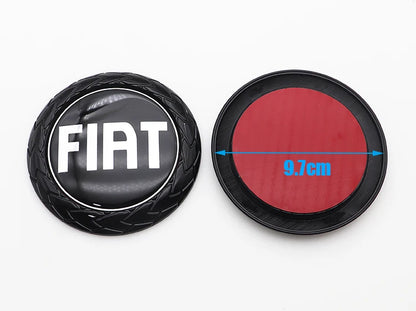 1pcs 3D 9.7cm ABS Car Front logo Front grill Rear Bumper tail door trunk Emblem sticker styling Accessories For FIAT