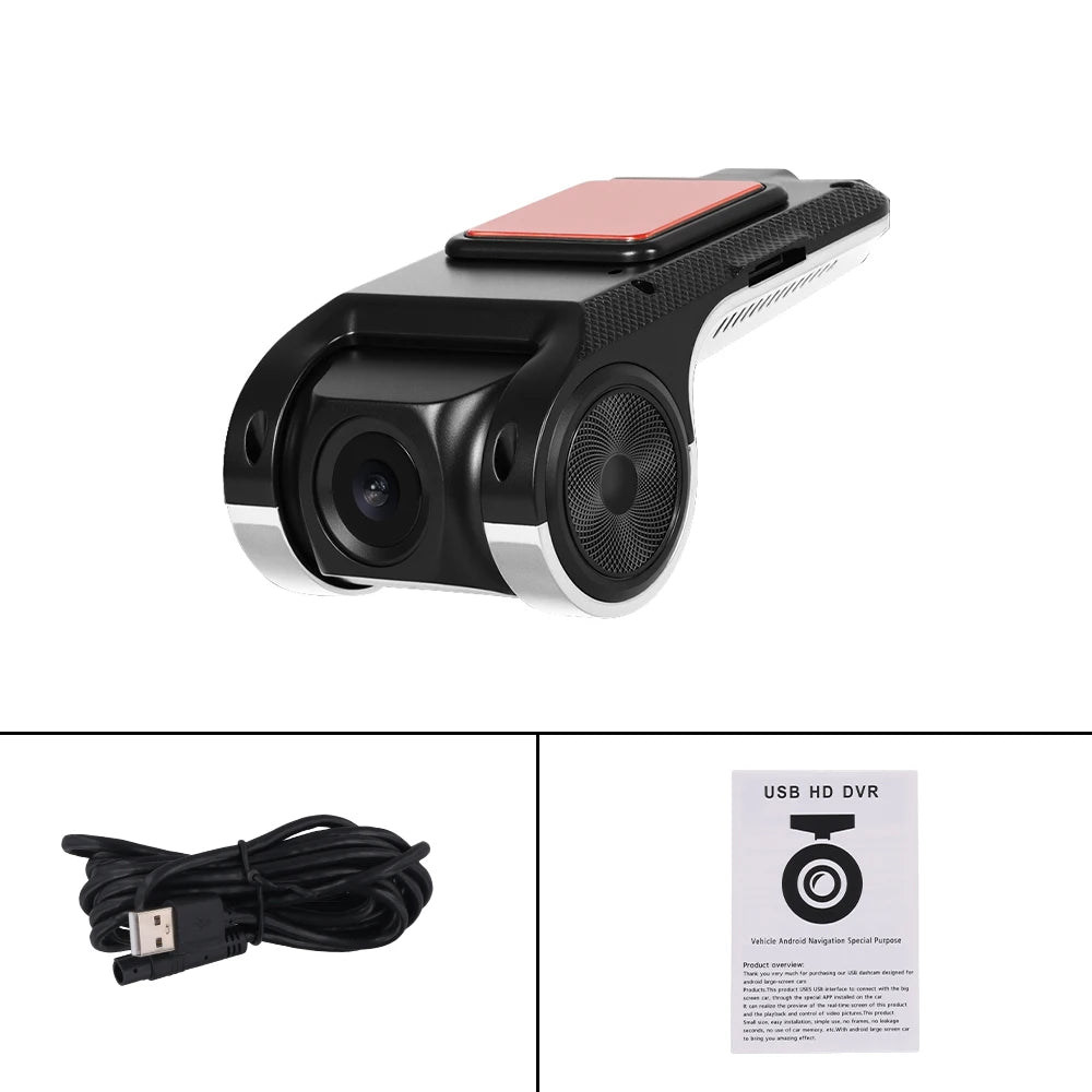 Podofo Dash Cam ADAS Car DVR ADAS Dashcam DVRs Video HD 720P USB TF Card 16G/32G Auto Recorder for Android Multimedia Player DVD